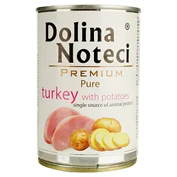 Вологий корм Dolina Noteci Premium Pure для собак схильних до алергії, з індичкою та картоплею, 400 гр - мініатюра 2
