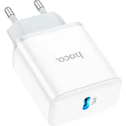 Мережевий зарядний пристрій Hoco C104A Stage PD20W White (6931474782892) [173047] - мініатюра 3