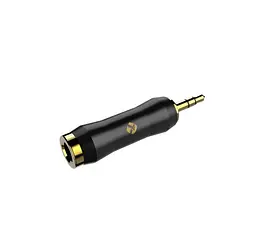 Перехідник аудіо Jack 3.5 stereo male (тато) — Jack 6.3 female (мама) Roxtone RA-3MJ-3JF - мініатюра 1