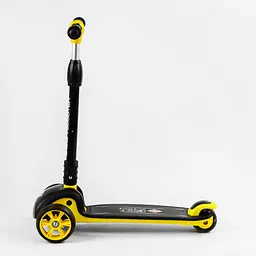 Самокат Best Scooter 24х58х67-77 см чорно-жовтий 000231614 - мініатюра 3