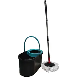 Набір для прибирання Zambak Plastik Spin Mop відро з педаллю та швабра 14 л (ZP-356) - мініатюра 2