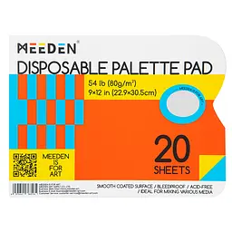 Палітра паперова універсальна 20 листів 23×30см MEEDEN (6975441363134)