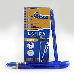 Ручка масляна J.Otten Easy Office, 0.7 мм, синя, 12 шт., 1101-5022A.NI (українською)