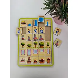 Дерев'яний пазл-сортер "Вкажіть розміри", 29 плашок Ubumblebees 24х33 см det0009929 - мініатюра 2