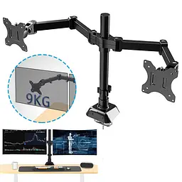 Настільне кріплення кронтшейн для двох моніторів VESA тримач UKC Desk Mount 9629 17-33 - мініатюра 4