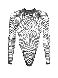 Боді-сітка з рукавами Obsessive B125, XL/XXL (чорний) - мініатюра 3