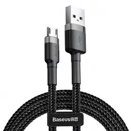 Кабель Baseus cafule Cable USB For Micro 1.5A 2M Gray + Black