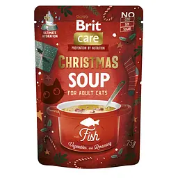 Вологий корм Brit Care Christmas Fish Soup для котів різдвяний суп з рибою 75 г (XMASS_101266)