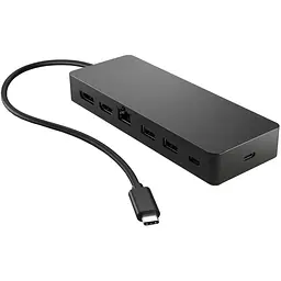 Док-станція USB3.1 Type-C - HDMI/USB 3.0x2/Type-Cx2/DP/RJ45/Ethernet чорна HP (50H55UT) - мініатюра 6
