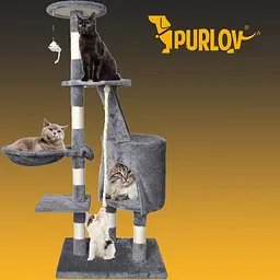 Кігтеточка у вигляді дерева висотою 118 см GREY Purlov 7935 Польша - мініатюра 3
