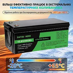 Акумулятор LiFePO4 200Ah 12.8V (літій-залізо-фосфатний, BMS) - мініатюра 4