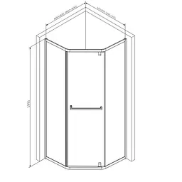Душова кабіна AM.PM Gem 5-corner Pivot W90UG-405-9090-MT - мініатюра 8