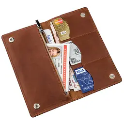 Чоловічий шкіряний гаманець SHVIGEL 19х9,5х1 см acs0016052 - мініатюра 5