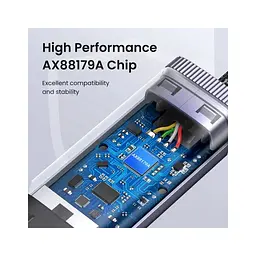 Перехідник USB-C to RJ45 Ethernet 1000Mbps gray Ugreen (40322) - мініатюра 9