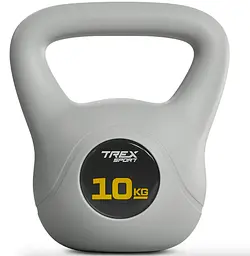 Гиря вінілова 10кг Trex Sport TX-010CKB сірий - мініатюра 1