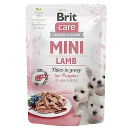 Вологий корм Brit Care Mini для цуценят з філе ягняти в соусі 85 г (арт.100216/4418)