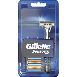 Станок для гоління Gillette Sensor 3, з 6 змінними касетами - мініатюра 2