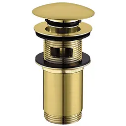 Донний клапан Omnires click-clack brushed brass A706BSB, Золотий