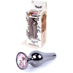 Анальна пробка Boss Of Toys Boss Series - Jewellery Dark Silver Butt Plug Rose, BS6400054, Срібний /Світло-рожевий - мініатюра 3