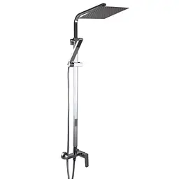 Душова система TOPAZ LEXI TL 21105-H57 хромована для ванної кімнати з верхньою лійкою та змішувачем