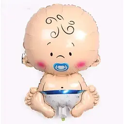 Фольгована кулька JS Balloon фігура "Baby Boy" 10 шт наповнення повітрям або гелієм для тематичних вечірок Бежевий