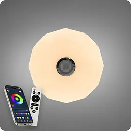 Люстра світлодіодна 517 Dlight RGB з пультом і колонкою 80Вт Білий (02157) - мініатюра 5