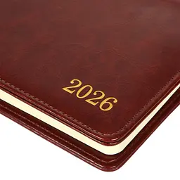 Планінг щотижневик настільний 34 х 13 см Leo Planner датований 2026 City коричневий 128 сторінок (252677) - мініатюра 2
