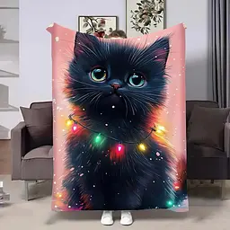 Плед 3D Святковий котик 32311 135х160 см