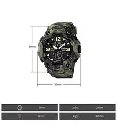 Наручний годинник чоловічий Skmei 1637 Army Green Camo, 1637CMGN (18441) - мініатюра 6