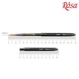 Пензель соболь круглий TRAVEL BRUSH OCEAN 168 № 6 коротка ручка ROSA