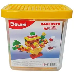 Конструктор Каченята Doloni 013888/11 в пластиковому боксі 108 деталей