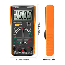 Цифровий мультиметр ANENG DT9205A, V, A, R, C, T, функція hFE (DT9205A) - мініатюра 3