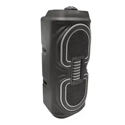 Портативна бездротова Bluetooth колонка акумуляторна 2x10 Вт FM-радіо міні валіза з RGB LED підсвічуванням 20W 39x16x16см UKC MS-3640BT - мініатюра 3