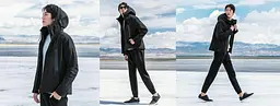 Термокуртка Hot Temperature Control Down Jacket L чорна  - мініатюра 3