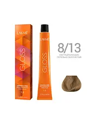 Безаміачна крем-фарба для тонування волосся Lakme Gloss 8/13 попільно-золотистий блонд 60 мл - мініатюра 2