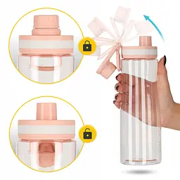 Пляшка для води 4FIZJO спортивна 850 мл Pink (P-5905973403818) - мініатюра 7