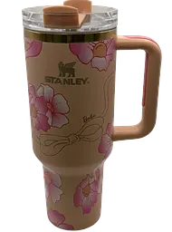 Термос термокружка Stanley Quencher H2.0 Tumbler из нержавеющей стали 1,18 л Peach Flower Barbie KT7001984 - миниатюра 5