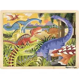 Дерев'яний пазл в рамці Melissa&Doug Динозаври, 24 елемента (MD19066)