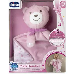 М'яка іграшка-комфортер музична Chicco Maxi Doudou рожева (12159.10) - мініатюра 3