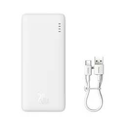 Універсальна мобільна батарея Baseus Airpow 20W 10 000 mAh білий PPQD090002 - мініатюра 3