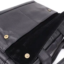 Практичний портфель для чоловіків з натуральної шкіри Vintage 23041 чорний - мініатюра 8