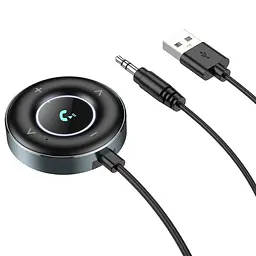 Bluetooth аудіо ресивер Borofone BC58 Gamble (USB+Jack 3,5mm) Metal gray - мініатюра 2