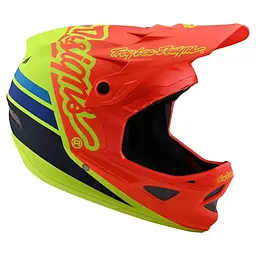 Велошолом Troy Lee Designs D3 Fiberlite Silhoette L Orange/Yellow (1106-198757024) - мініатюра 2