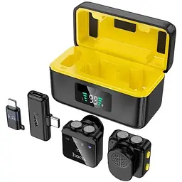 Бездротова мікрофонна система Hoco L17 Dual-mic magnetic lavalier wireless digital microphone iP/Type-C чорний