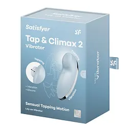 Вібростимулятор-пульсатор Satisfyer Tap & Climax 2 Blue, ефект постукування пальцем - мініатюра 7