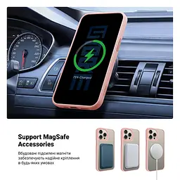 Чехол для Apple iPhone 13 Pro Max, Uniq MagCase, розовый, противоударный, панель-накладка с MagSafe, ударопрочный TPU+PC, с магнитом MagSafe, поддержка полноценной беспроводной зарядки, ArmorStandart (ARM75295) - мініатюра 4