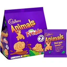 Печиво Cadbury Тварини з Фредо міні з молочним шоколадом 139.3 г - мініатюра 2