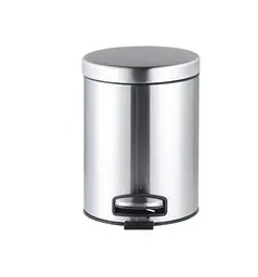 Відро для сміття Mixxus Ellipse-TC0205 SS Color з плавним закриттям, кругле, 5 л, нержавійка (MI7076) - мініатюра 1
