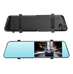 Автомобільний відеореєстратор дзеркало 1031 LCD 4.3" Touch screen (2 камери) 1080P Full HD - мініатюра 5