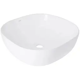 Раковина накладна Qtap Kolibri 400x400x140 White з донним клапаном QT10116303W48466